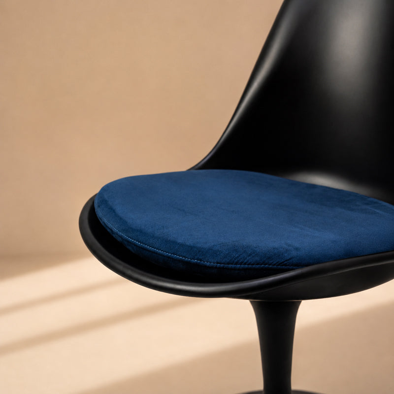 black leather swivel chair