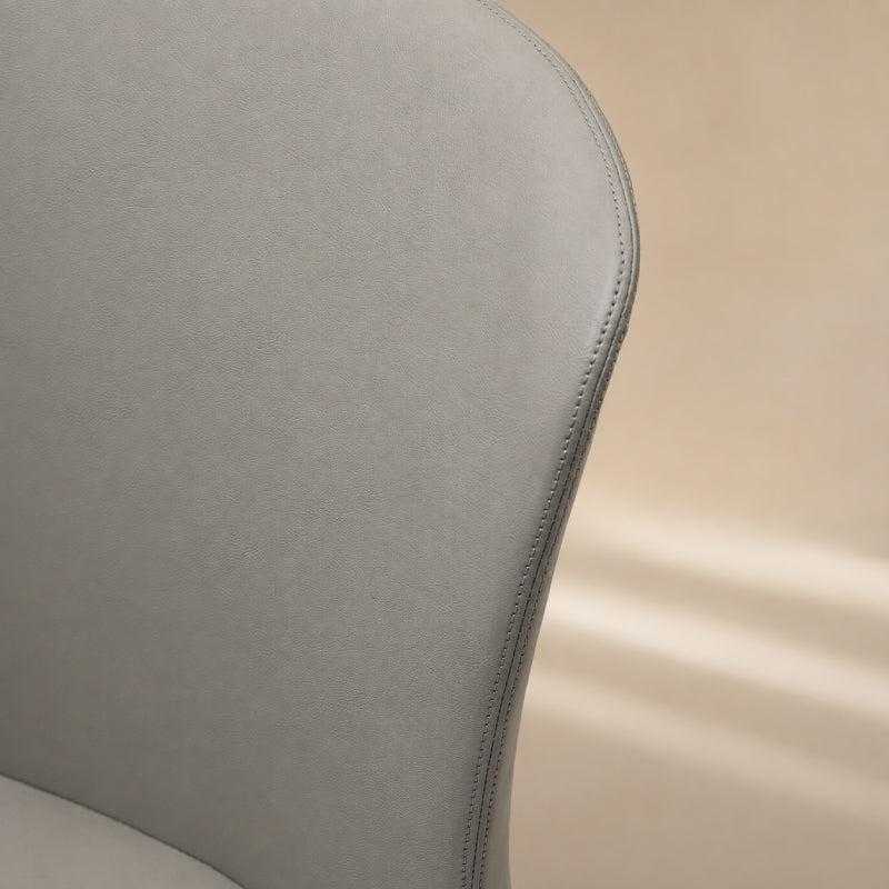 blue leather dining chair