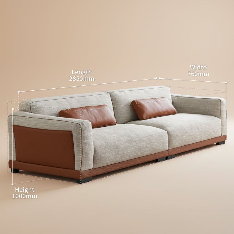 Sofa - 2 Seater Leather & Cloth