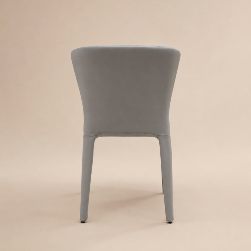 blue leather dining chair