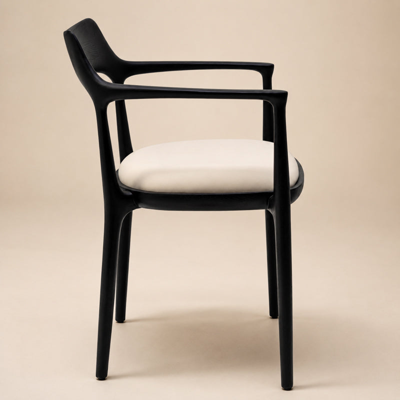 black and white dining chair