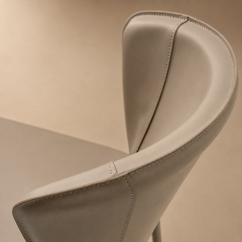 grey leather chair