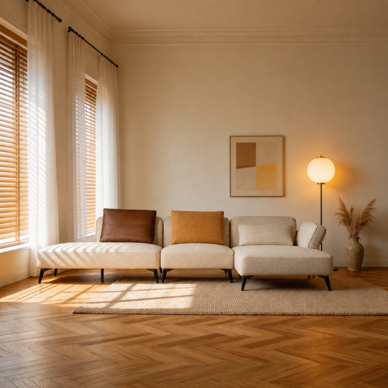Aurelia Luxe Linen Modular Sofa