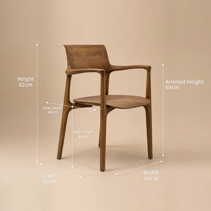 Solid Ash Wood Dining Chair