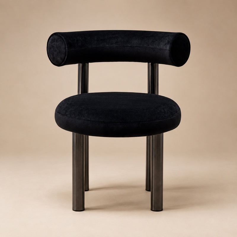 black velvet dining chair