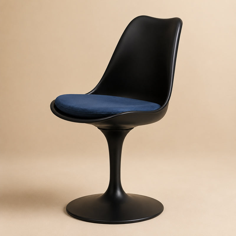 black leather swivel chair