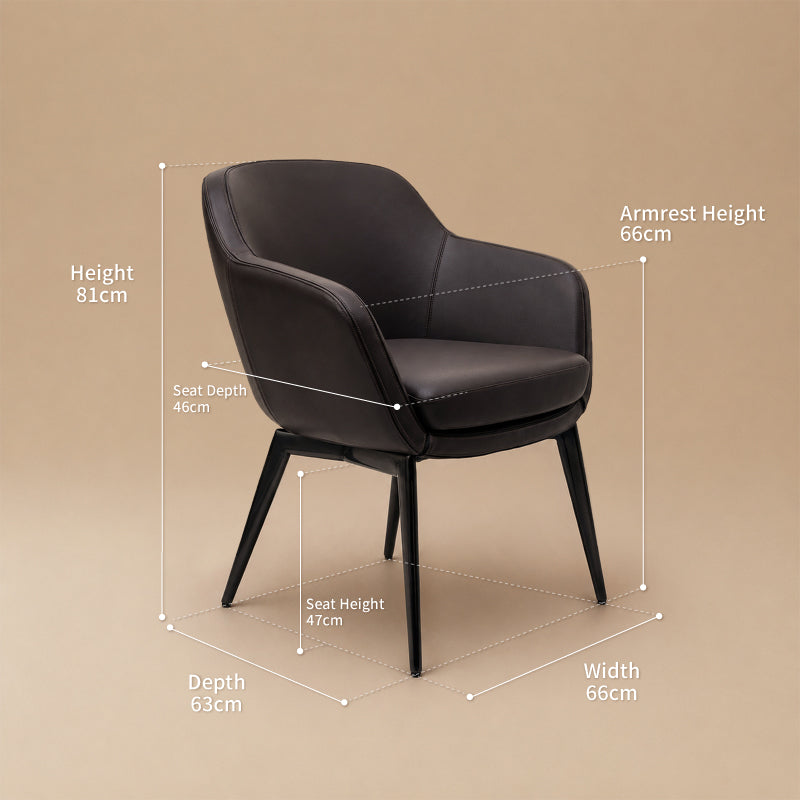 brown leather dining chair