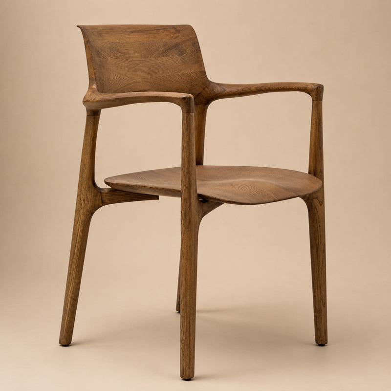 Solid Ash Wood Dining Chair