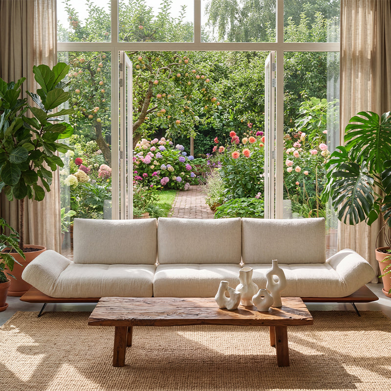Beige 3-Seater Sofa – Comfortable Modern Living Room Seating