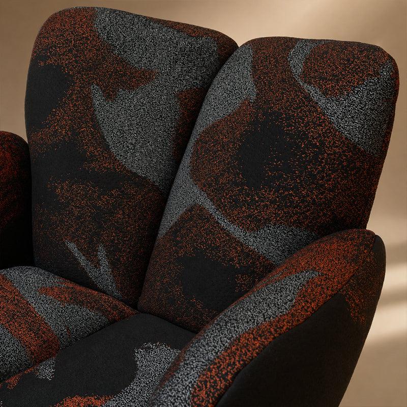 red swivel chair