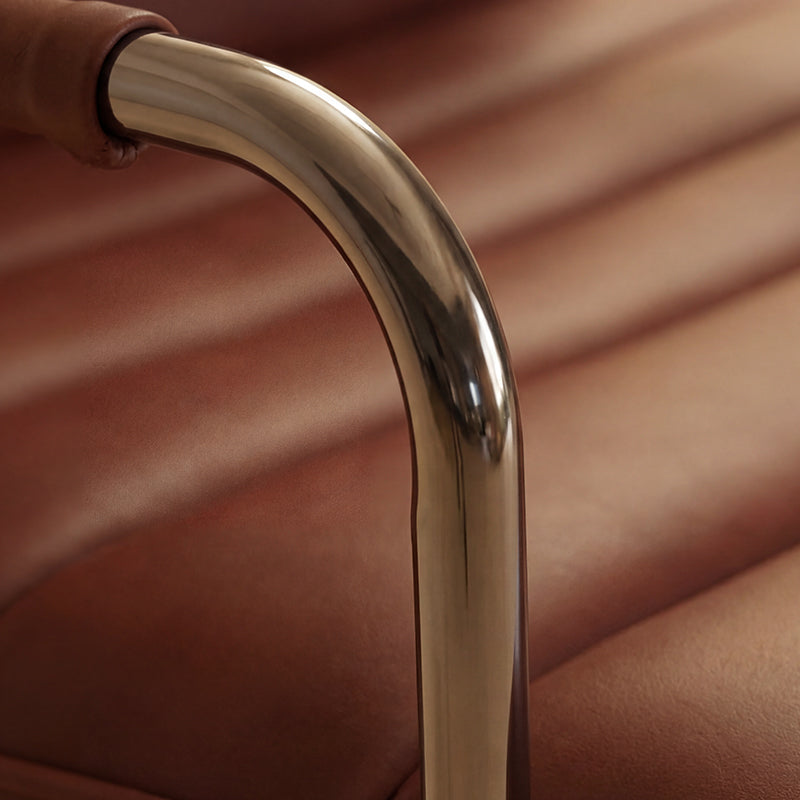 Red leather leisure chair