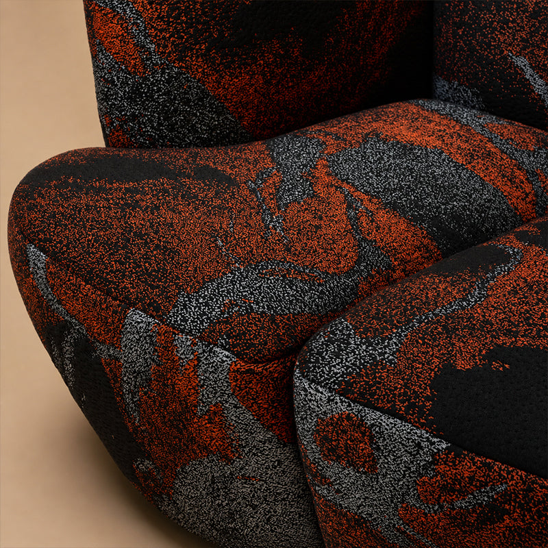 red swivel chair