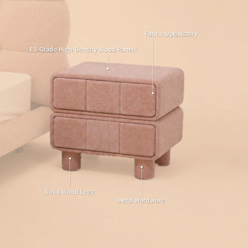 pink fabric bed frame