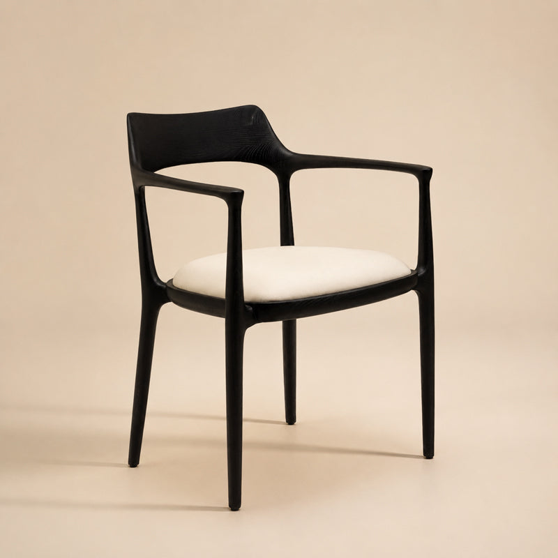 black and white dining chair