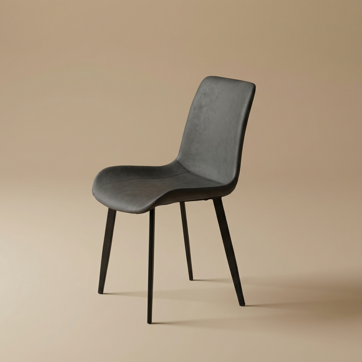 black leather dining chairs