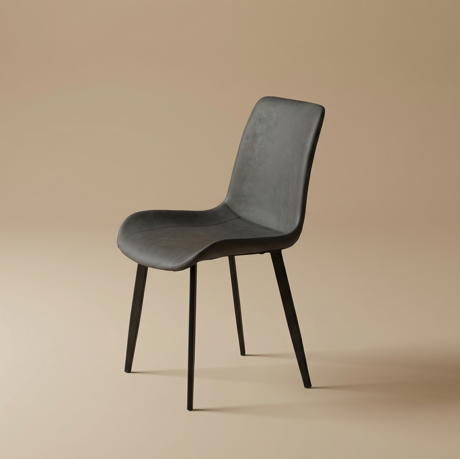 black leather dining chairs