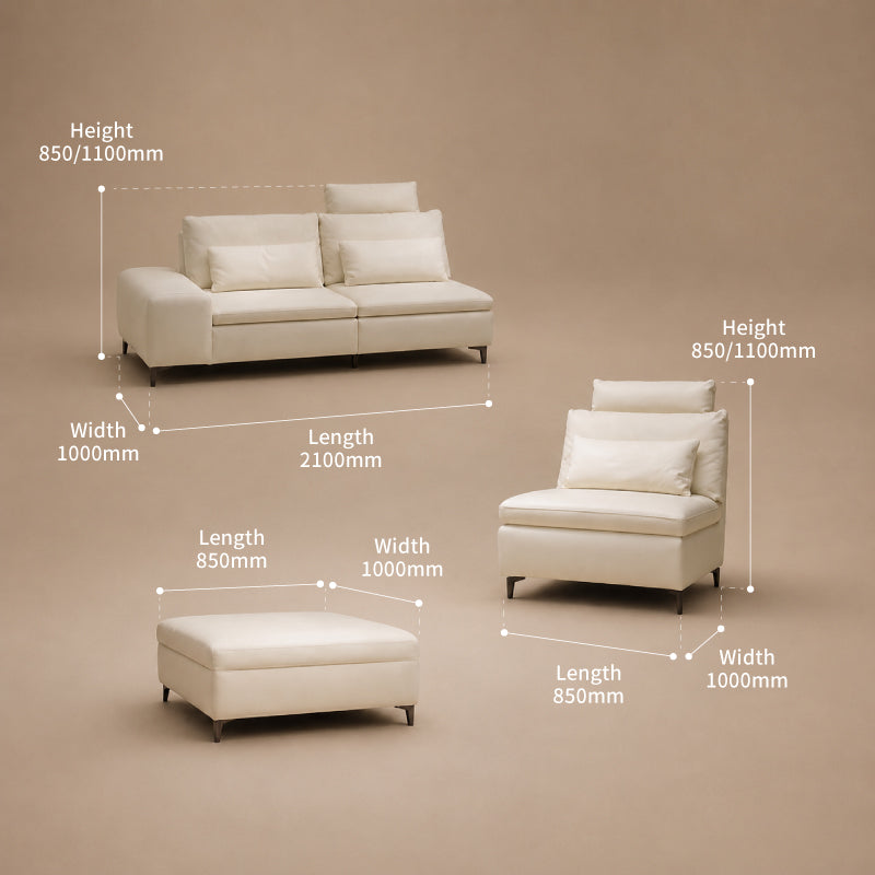 Electric Modular Sectional Sofa – 4 Seater Adjustable Lounge Suite