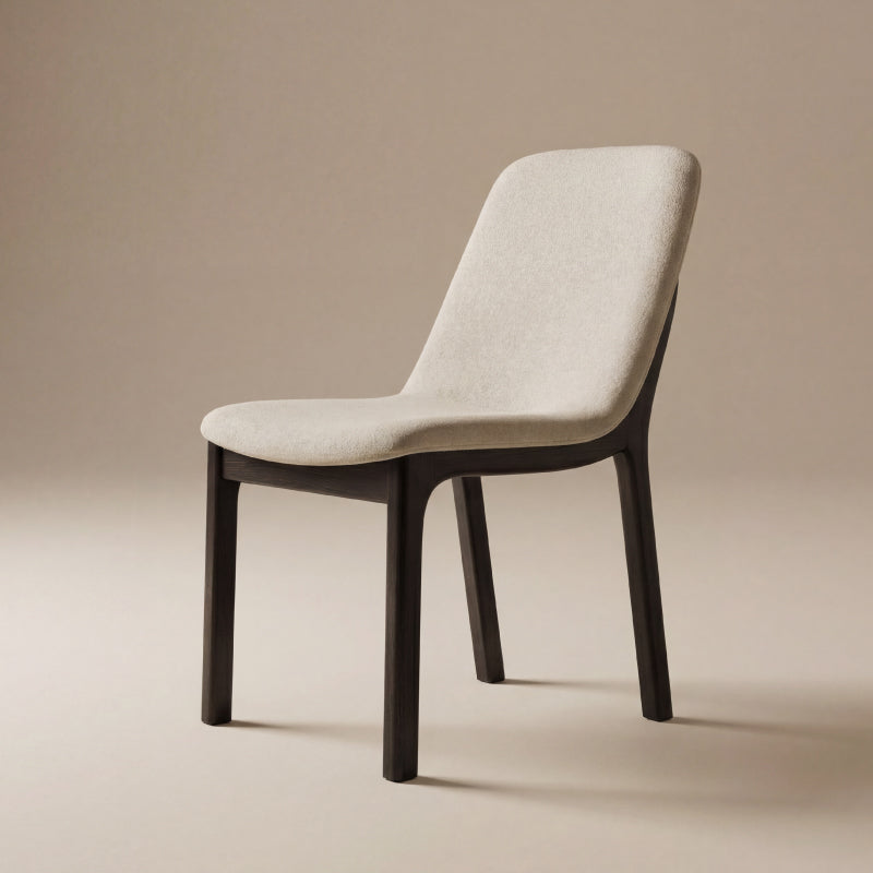 white leather dining chair