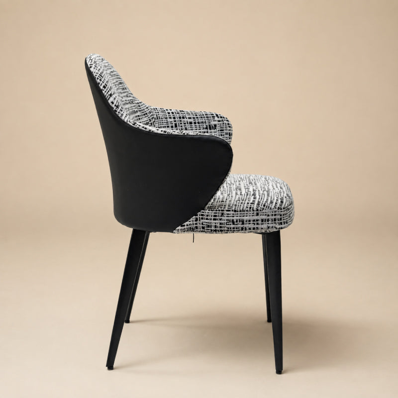 grey fabric dining chair