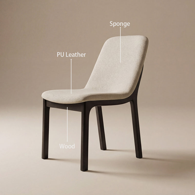 white leather dining chair