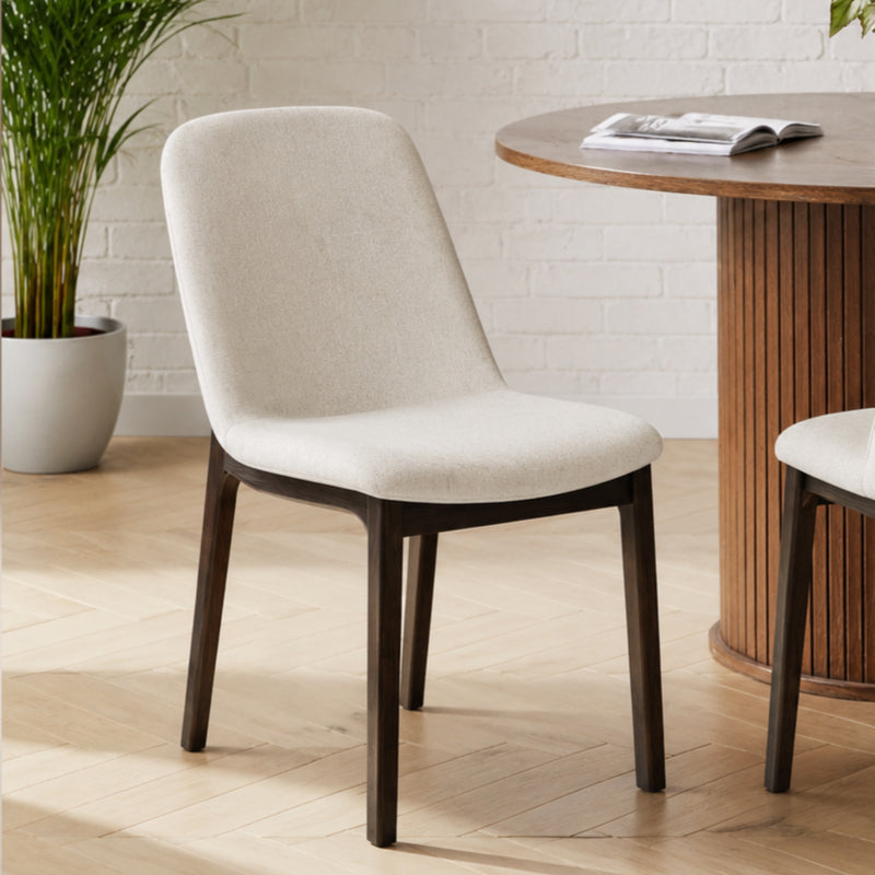 white leather dining chair