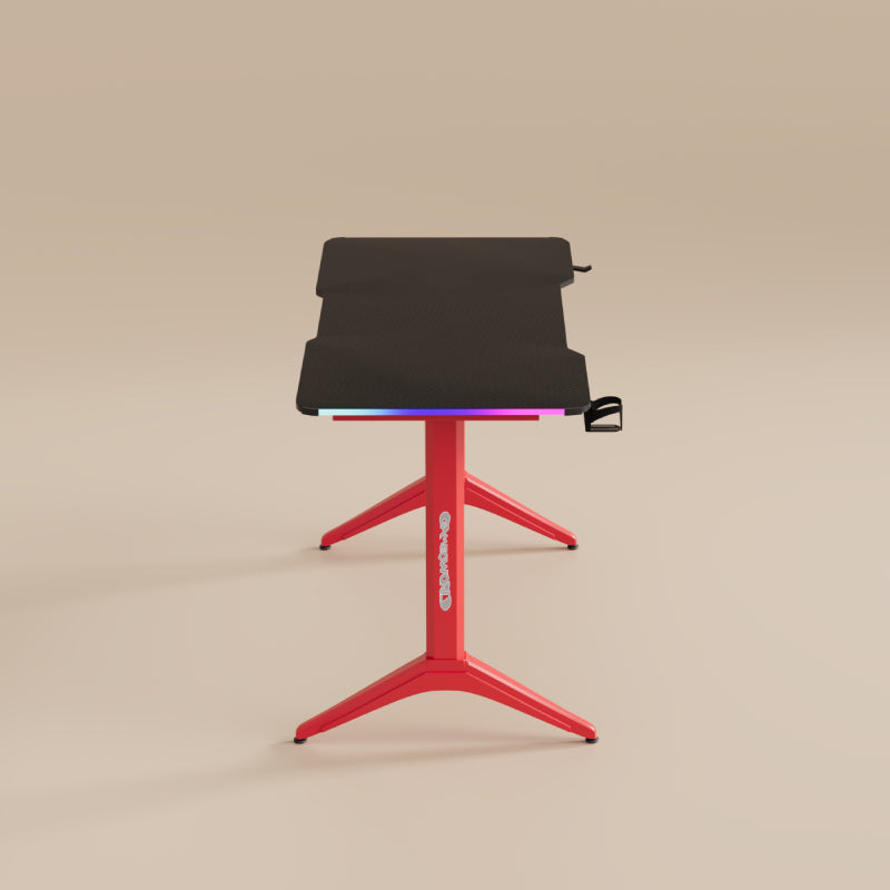 Gaming Desk -Black top&Red leg