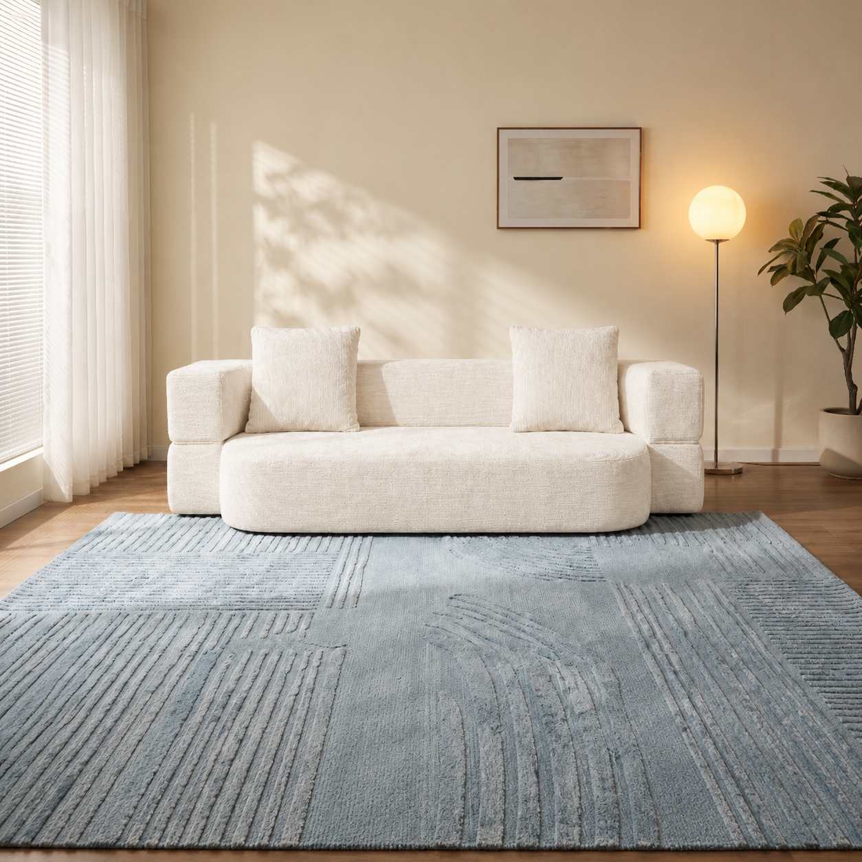 UrbanFlex 2-in-1 Compressed Sofa Bed – Deep Blue-Grey