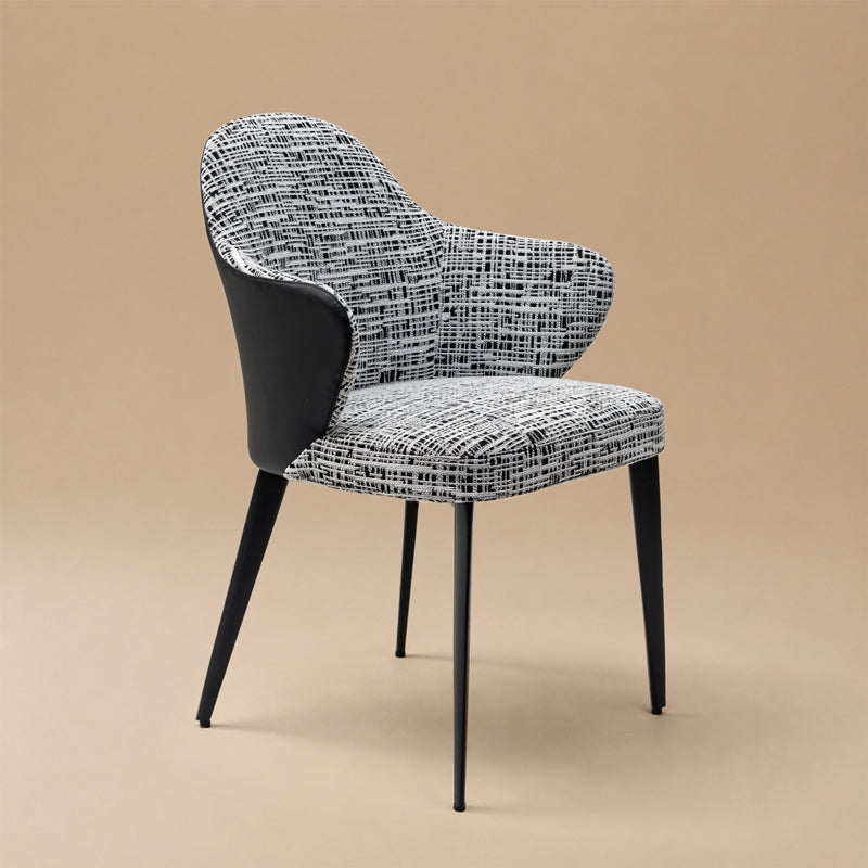 grey fabric dining chair