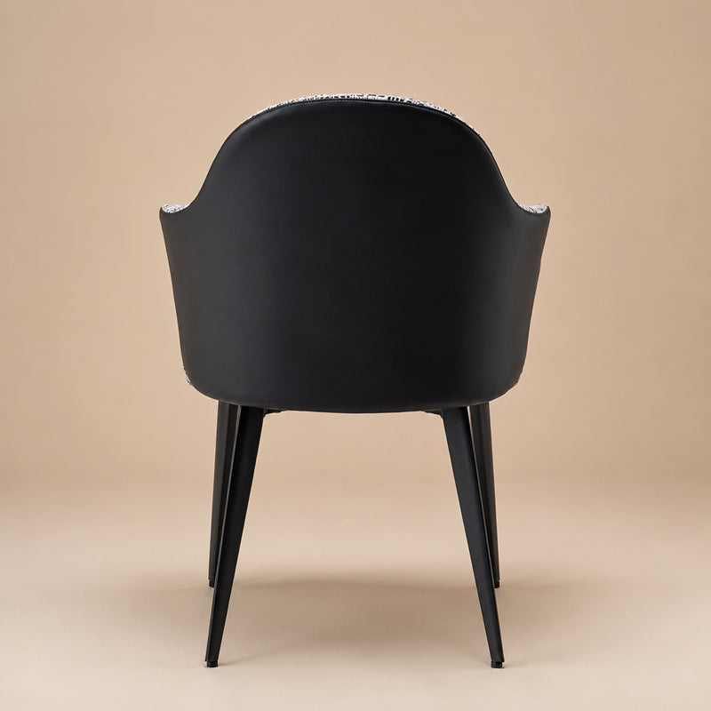 grey fabric dining chair