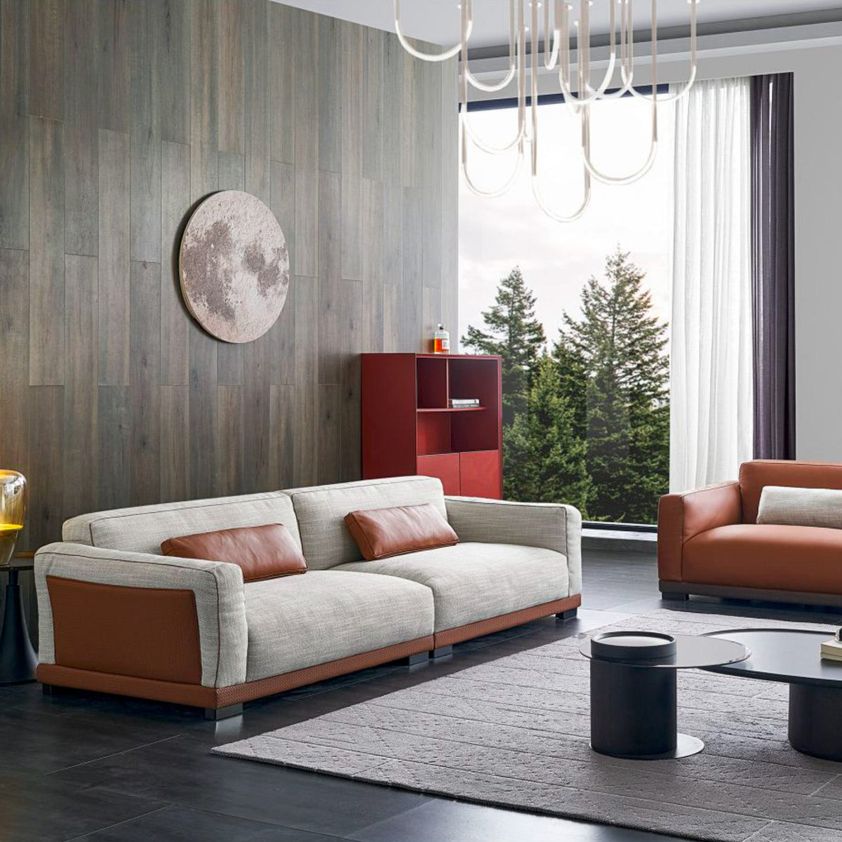 large fabric sofa