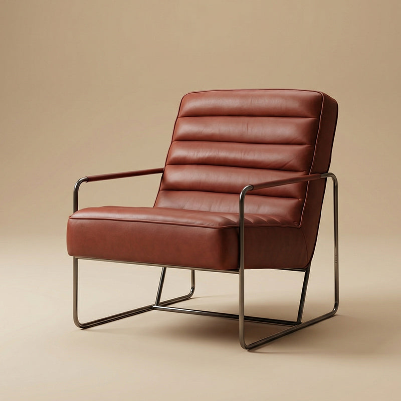 Red leather leisure chair