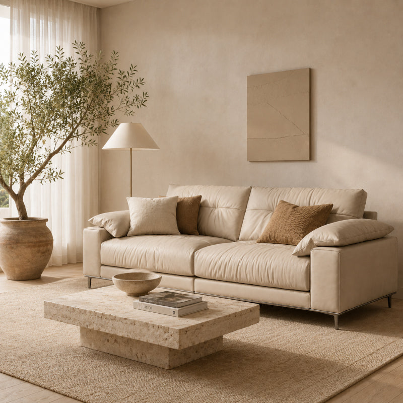 Leather Modular Sofa – Premium 2 Seater Genuine Leather Couch