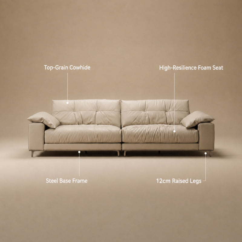 Leather Modular Sofa – Premium 2 Seater Genuine Leather Couch