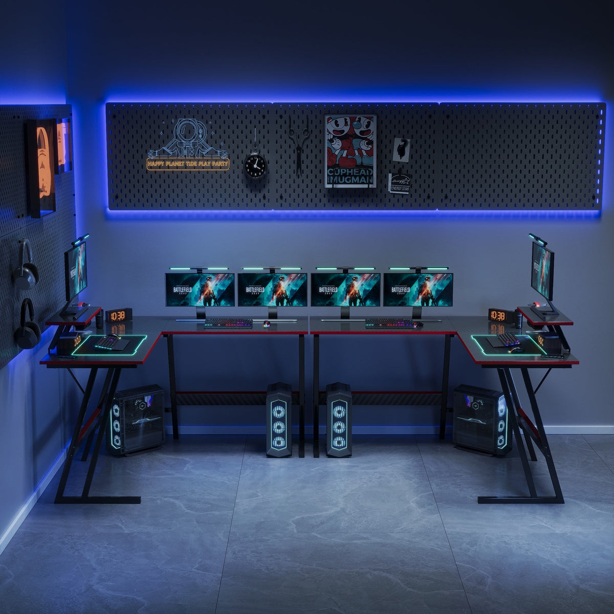 led gaming desk