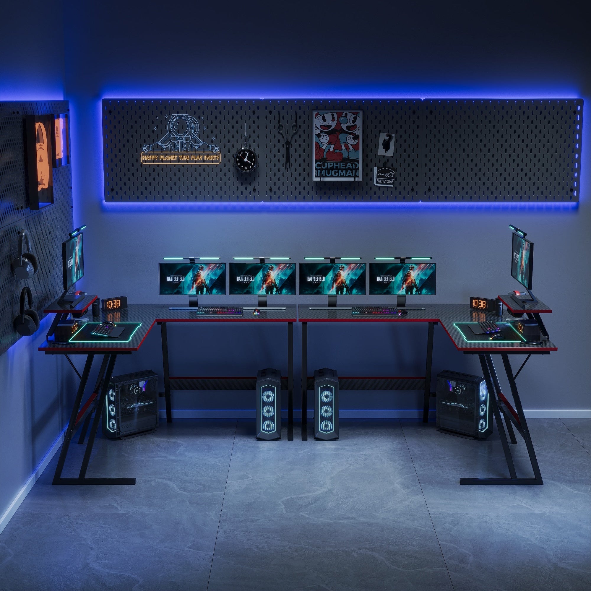 led gaming desk