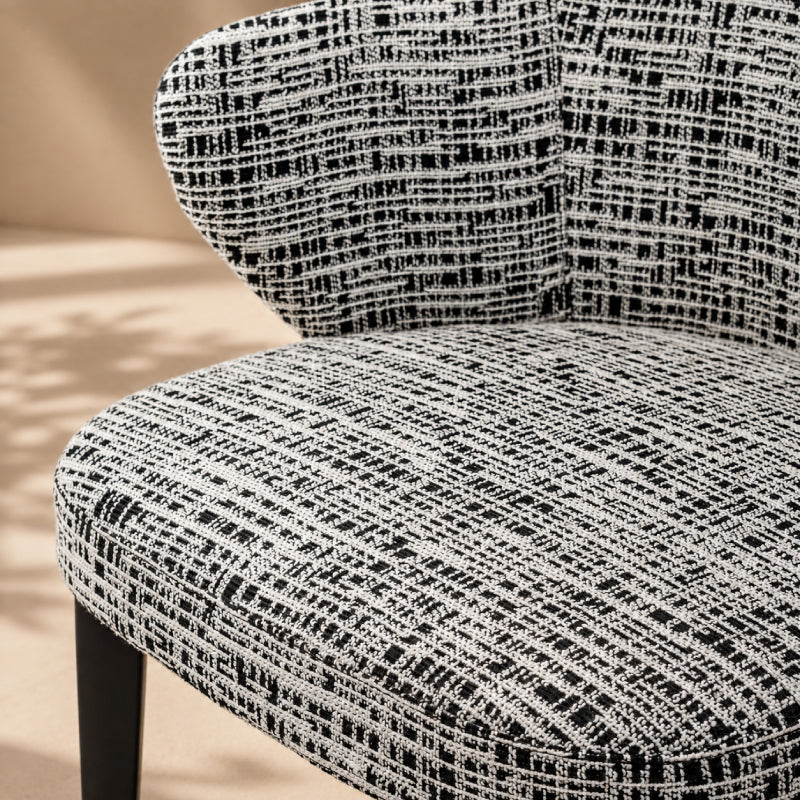 grey fabric dining chair