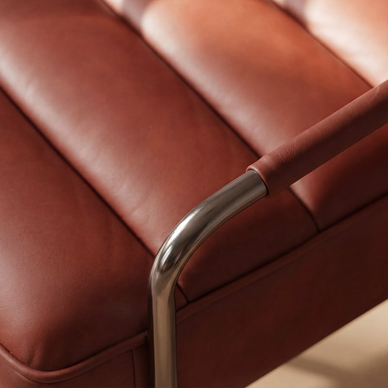 Red leather leisure chair