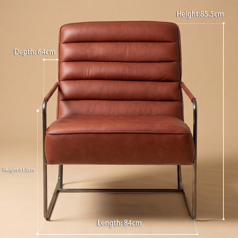 Red leather leisure chair