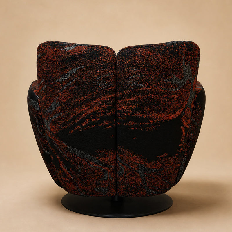 red swivel chair