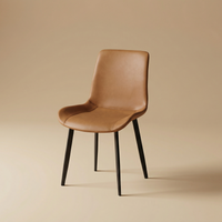tan leather dining chair