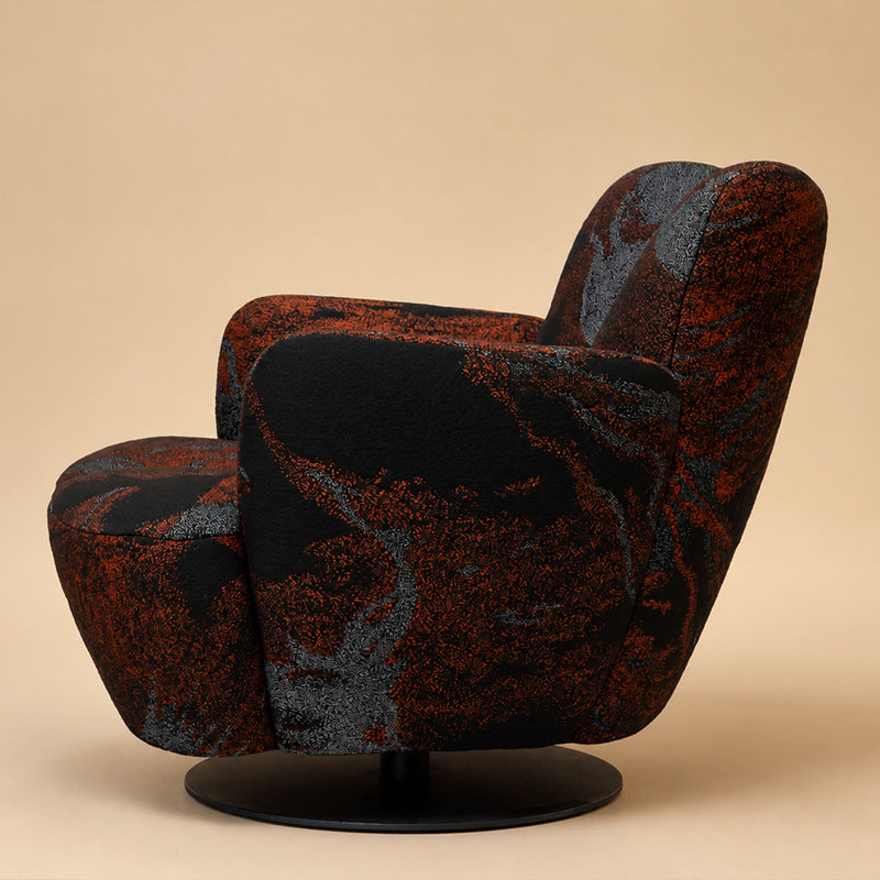 red swivel chair