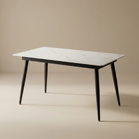 white and oak dining table
