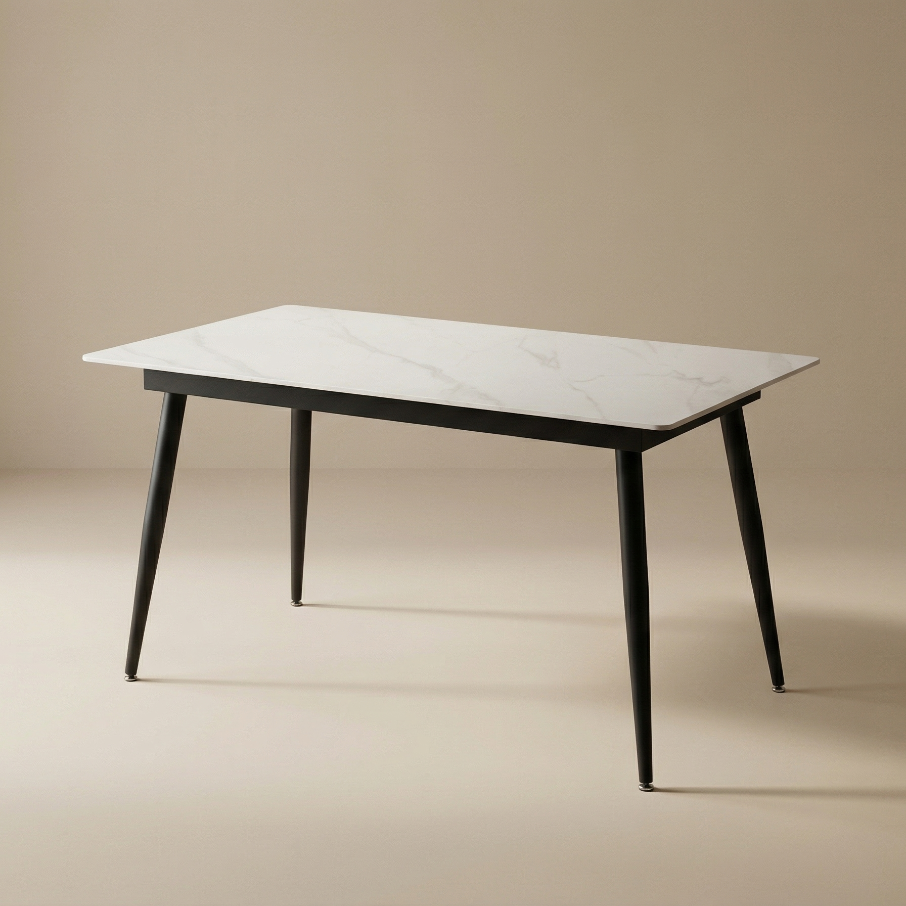 white and oak dining table
